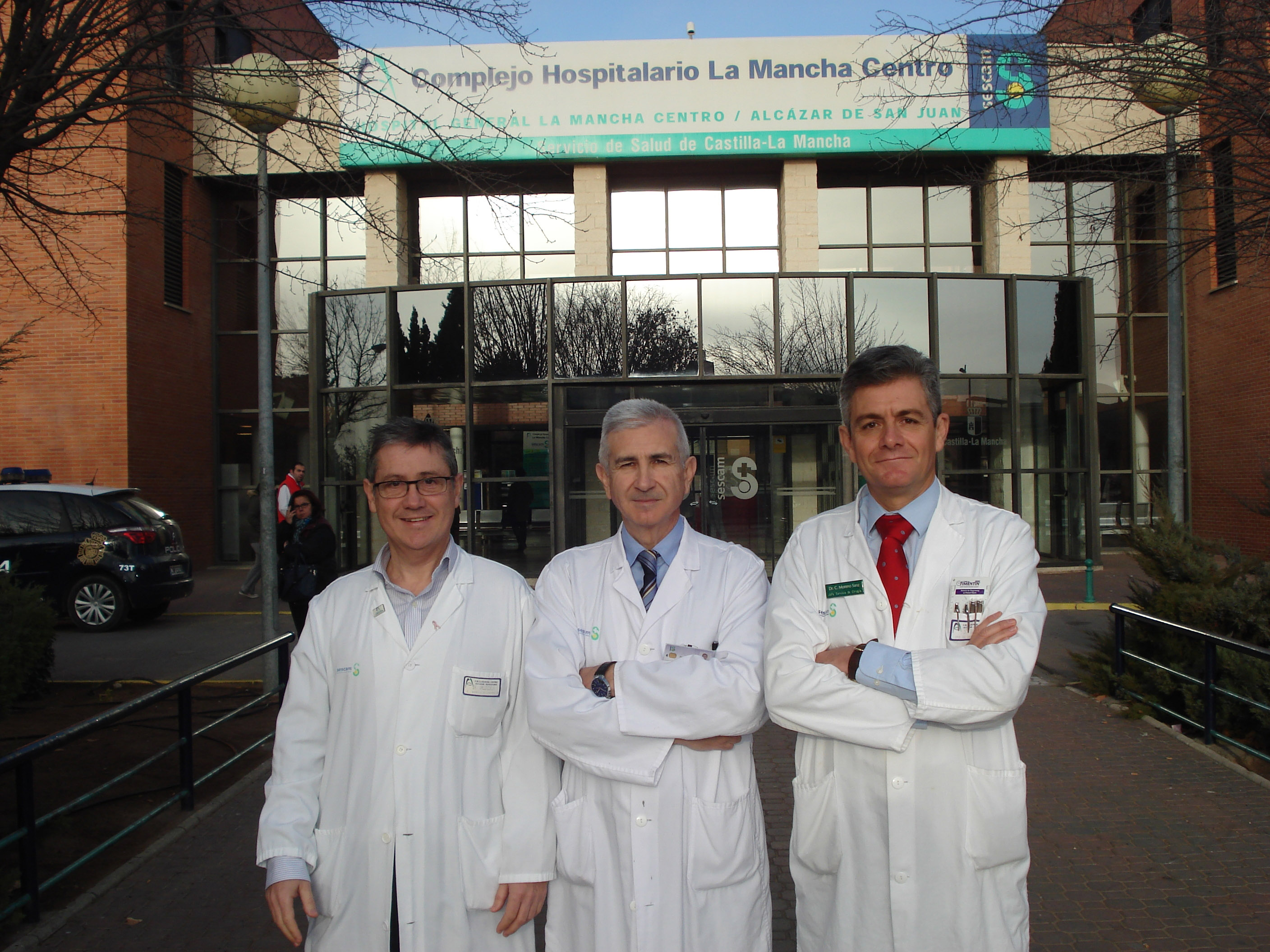 De izquierda a derecha: Los doctores Juan Carlos Valenzuela, Rubén Cuesta y Carlos Moreno